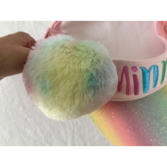 Disney Minnie Mouse Pastel/ Cotton Candy Dream Visor with Pom Pom Summer Hat Cap main image 6